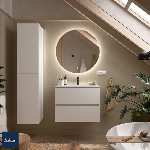 Mueble de baño Fussion Line suspendido 2 cajones fondo reducido de Salgar con diferentes acabados [2]