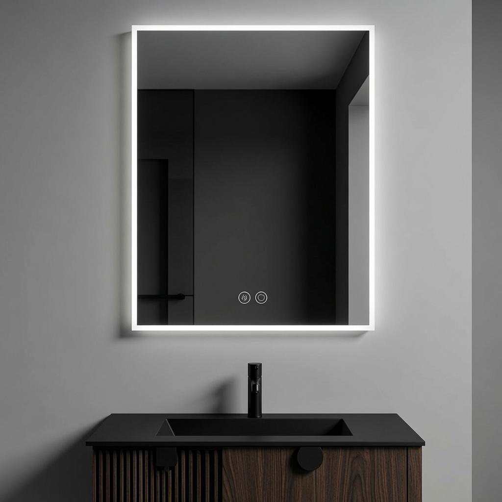 Espejo Ara retroiluminado con iluminación indirecta de Lealbath