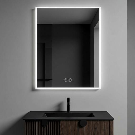 Espejo Ara retroiluminado con iluminación indirecta de Lealbath