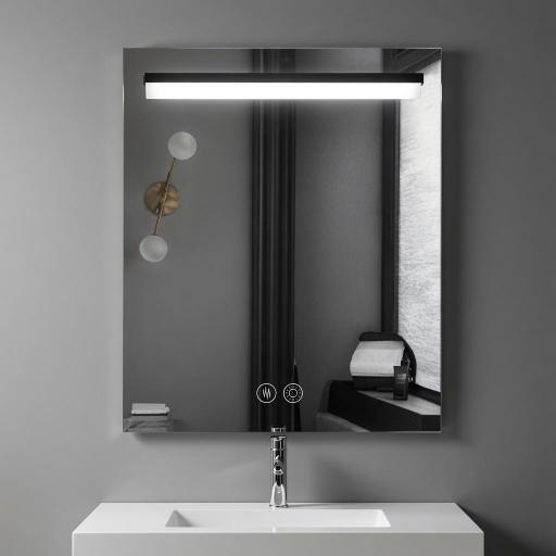 Espejo Kiro con luz frontal directa de Lealbath