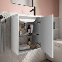 Promo conjunto completo mueble de baño Loft 1 puerta suspendido fondo reducido de Visobath [1]