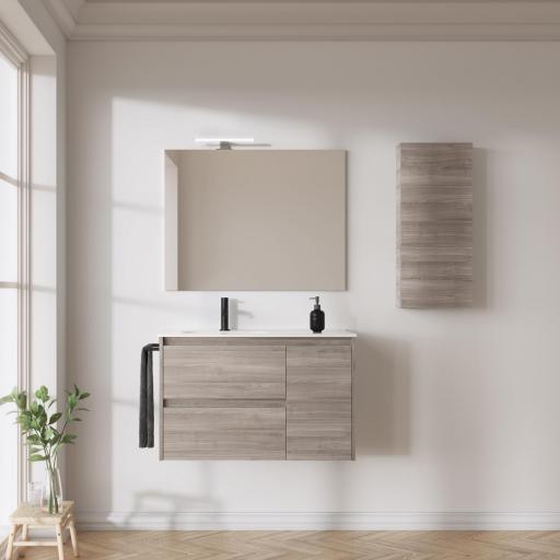 Mueble de baño 90 cm 2 cajones 1 puerta Sansa de Royo