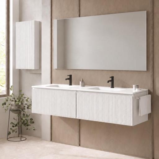 Mueble de baño Vora suspendido 1 cajon con lavabo enzo promocion de Royo en diferentes acabados [1]