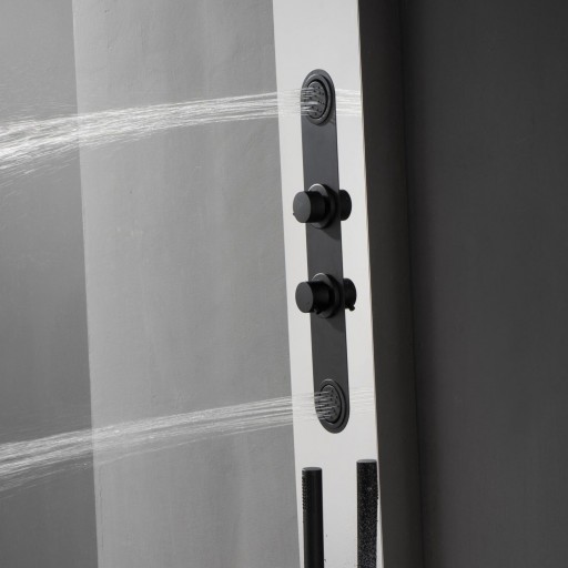Columna de ducha progresiva Inara cromo con negro mate de Aquassent [1]