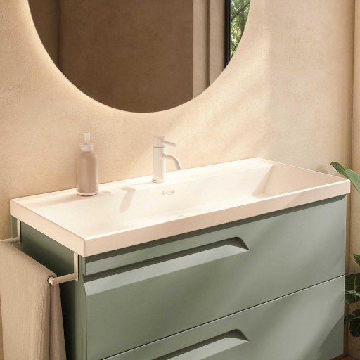 Encimera con lavabo integrado Spirit cerámico de Royo [1]