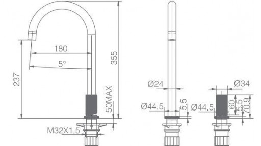 Grifo de cocina monomando Manacor cromo de Imex [1]