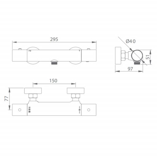 Grifo de baño termostático Monza cromo de Imex [2]