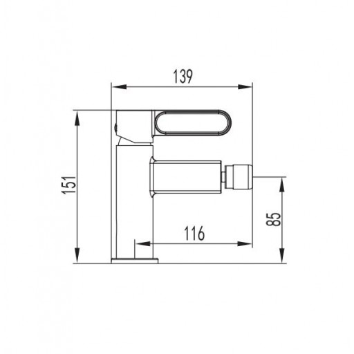 Grifo bidet monomando Dior titanio de Gme [1]