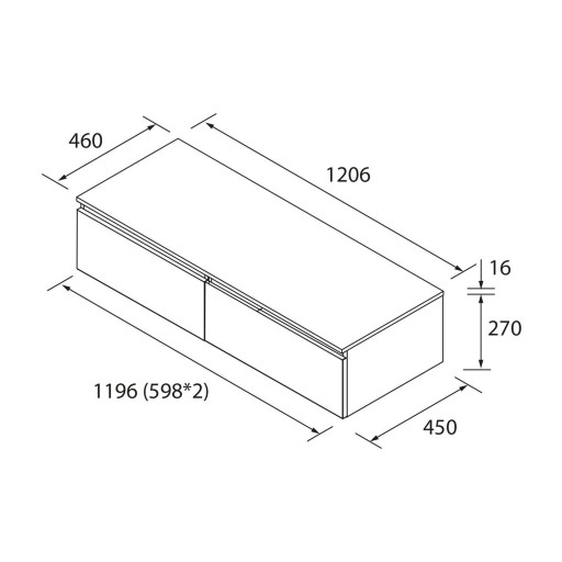 Mueble de baño Domus suspendido 1 cajon de Salgar [7]