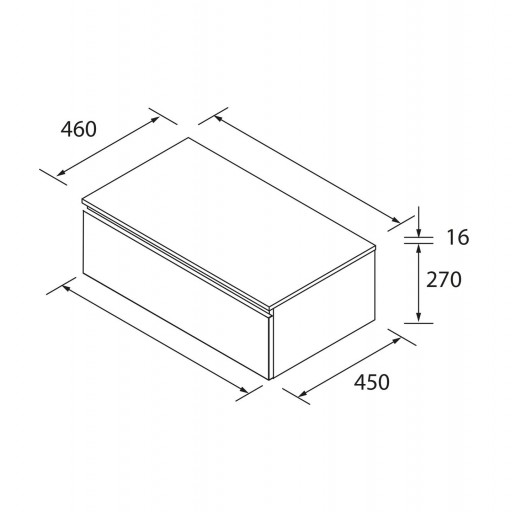 Mueble de baño Domus suspendido 1 cajon de Salgar [6]