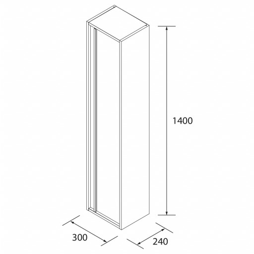 Pilar de baño Attila suspendido 1 puerta blue satin de Salgar [1]