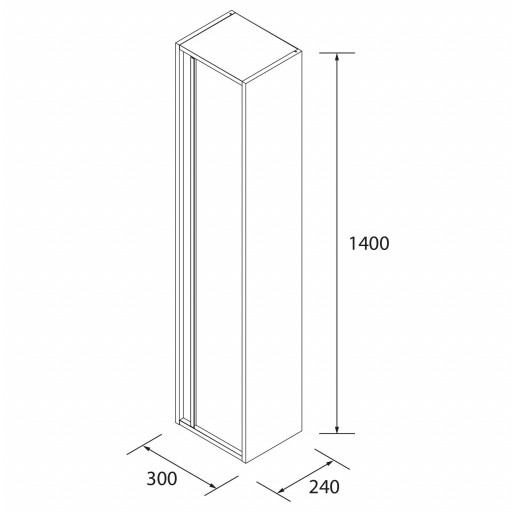 Pilar de baño Attila suspendido 1 puerta green satin de Salgar [1]