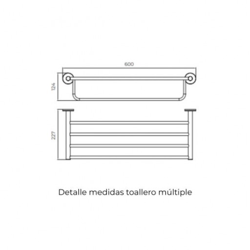 Toallero multiple Essential de Medimex con diferentes acabados [6]