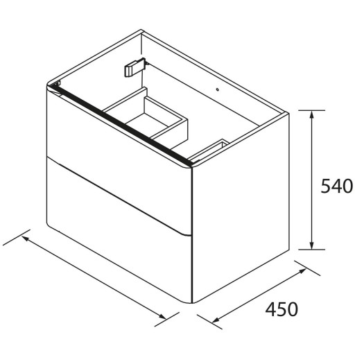 Mueble de baño Uniiq suspendido 2 cajones de Salgar con diferentes acabados [5]