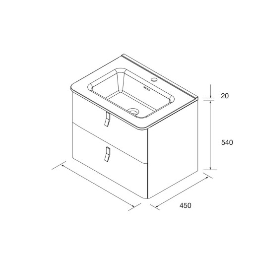 Mueble de baño Uniiq suspendido 2 cajones blanco mate de Salgar [1]