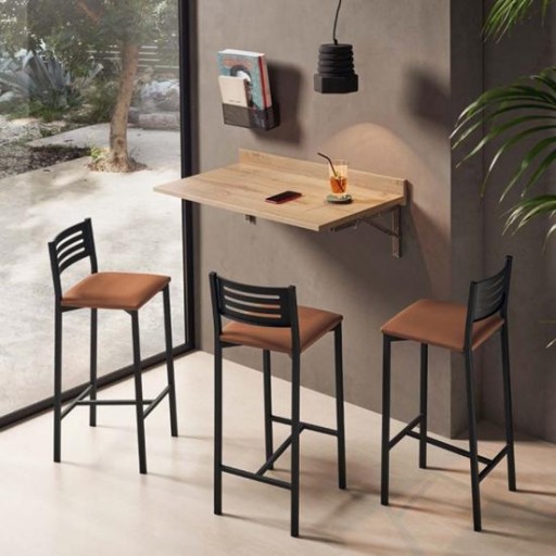 Mesa Ainhoa abatible rectangular de Velasco con diferentes acabados [1]