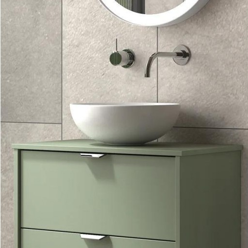 Mueble de baño Midi fondo reducido suspendido 2 cajones sobre encimera de Visobath con diferentes opciones [1]