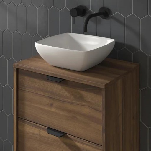 Mueble de baño Midi fondo reducido suspendido 2 cajones sobre encimera de Visobath con diferentes opciones [2]