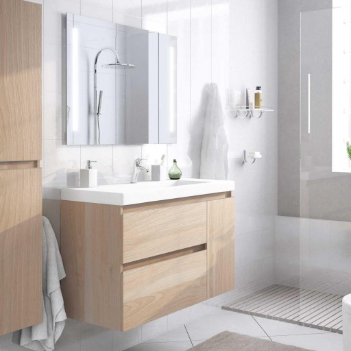 Mueble de baño Carmen suspendido 2 cajones + 1 puerta promo de Avila Dos con diferentes opciones [2]