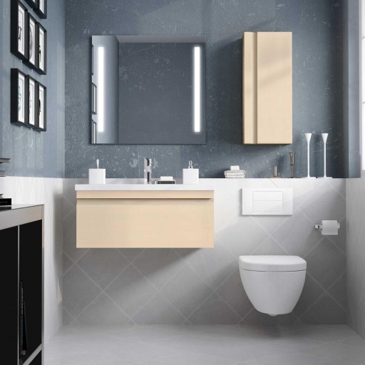 Mueble de baño Natalia 1 cajon suspendido promo de Avila Dos con diferentes opciones