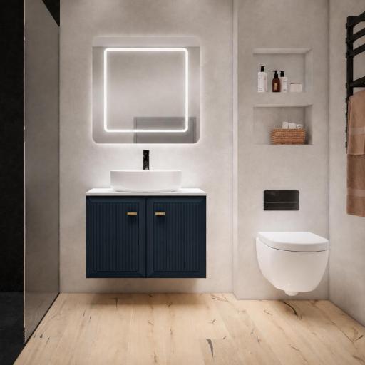 Mueble de baño Delta 2 puertas suspendido sobre encimera de Visobath [3]