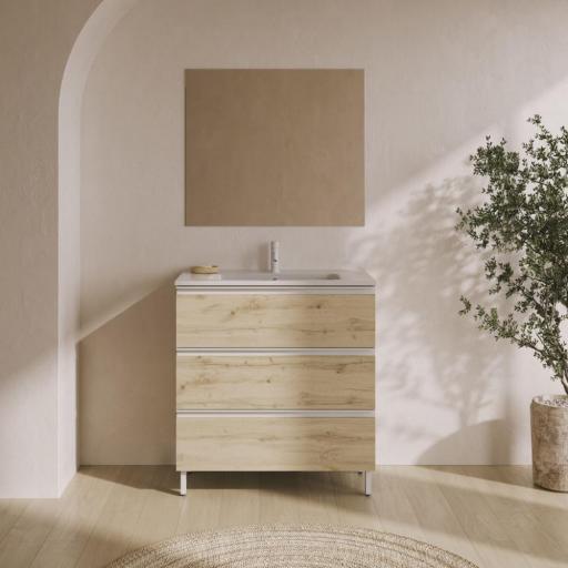 Mueble de baño Satori 3 cajones con lavabo Enzo promocion de Royo [1]