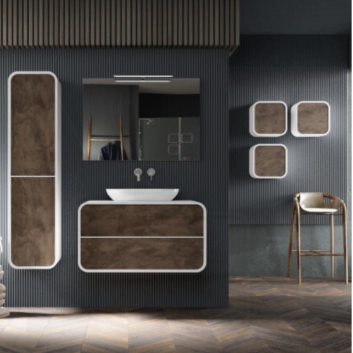 Mueble de Baño Óvalo suspendido con 2 cajones de Ordoñez [1]