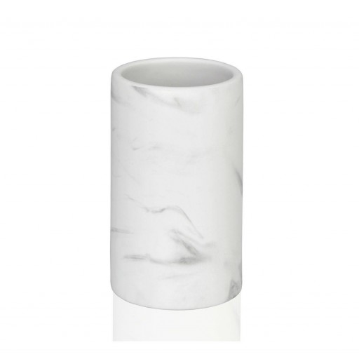 Conjunto completo sobremesa ceramica efecto marmol blanco y negro de Andrea [2]