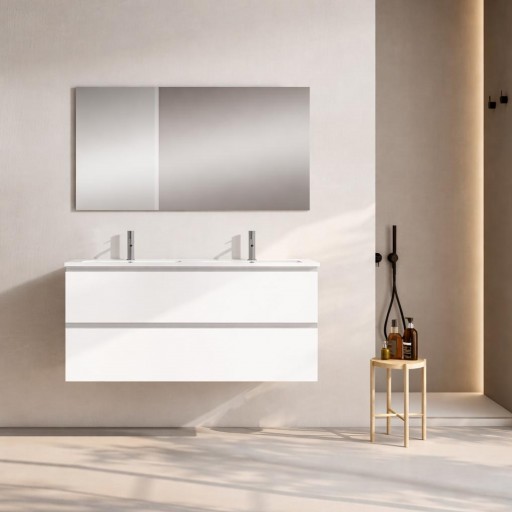 Promo conjunto completo mueble de baño Granada 2 cajones 2 senos suspendido de Visobath [1]