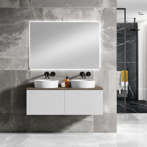 Mueble de baño Bari duo 2 cajones suspendido sobre encimera de Visobath [0]