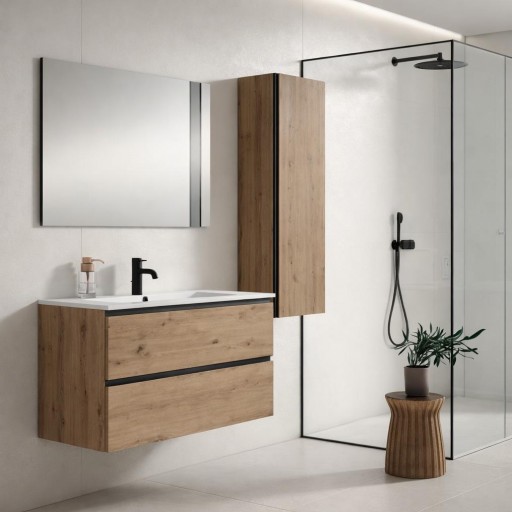 Promo conjunto completo mueble de baño Granada 2 cajones suspendido de Visobath