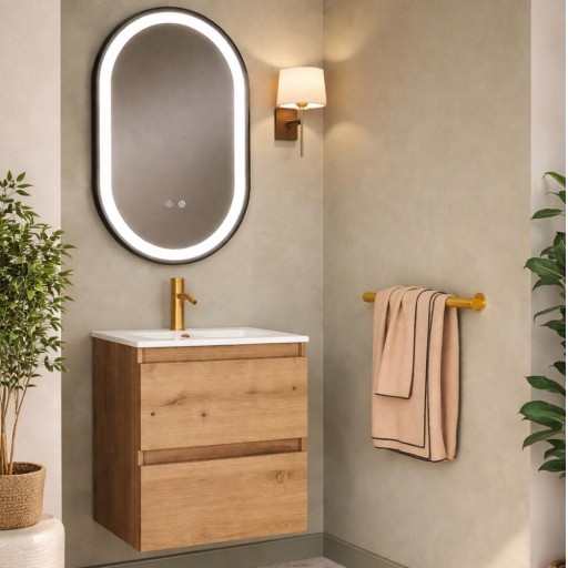 Promo mueble de baño Nido 2 cajones suspendido fondo reducido de Visobath