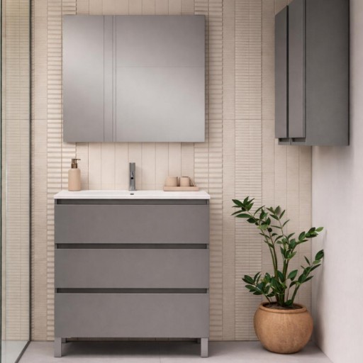 Promo mueble de baño Nido 3 cajones con patas fondo reducido de Visobath