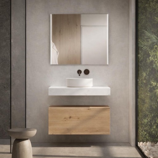 Promo encimera de baño Nomad suspendido sobre encimera de Visobath