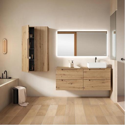 Mueble de baño suspendido 4 cajones 2 senos sobreencimera Kyoto de Visobath [4]