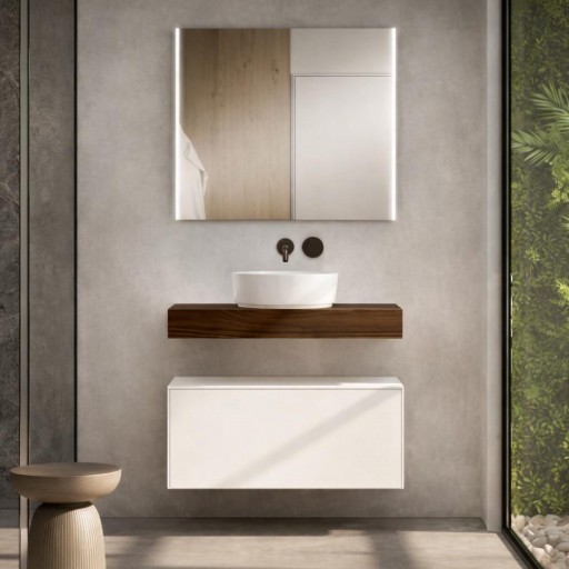 Promo encimera de baño Nomad suspendido sobre encimera de Visobath [1]