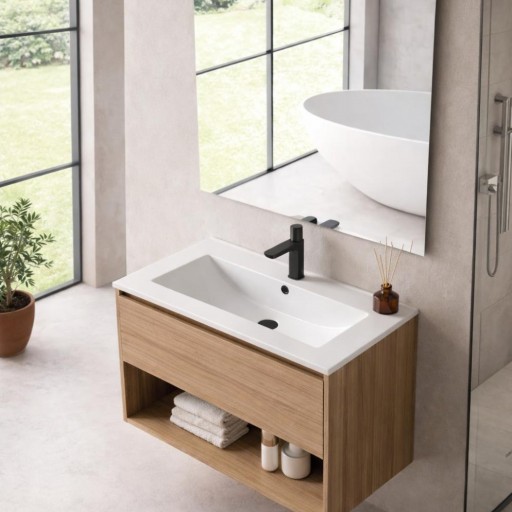 Promo mueble de baño Box suspendido 1 cajón 1 hueco de Visobath [2]