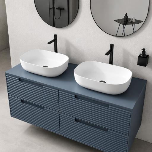 Mueble de baño suspendido 4 cajones 2 senos sobreencimera Kyoto de Visobath [1]
