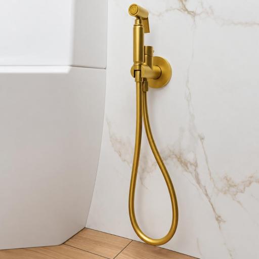 Conjunto de bidet empotrado monomando oro cepillado de Gme