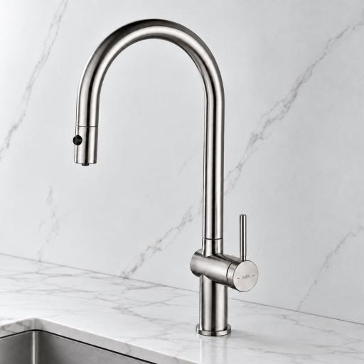 Grifo de cocina monomando con osmosis Lazio níquel cepillado de Imex