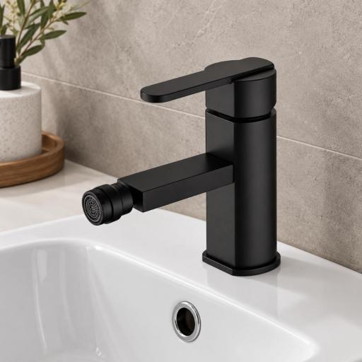 Grifo bidet monomando Roma negro mate de Imex