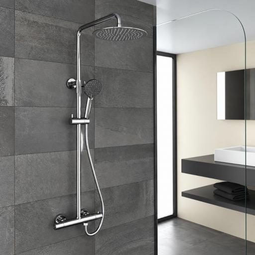 Columna de ducha termostatica Round Elite cromo de Gme