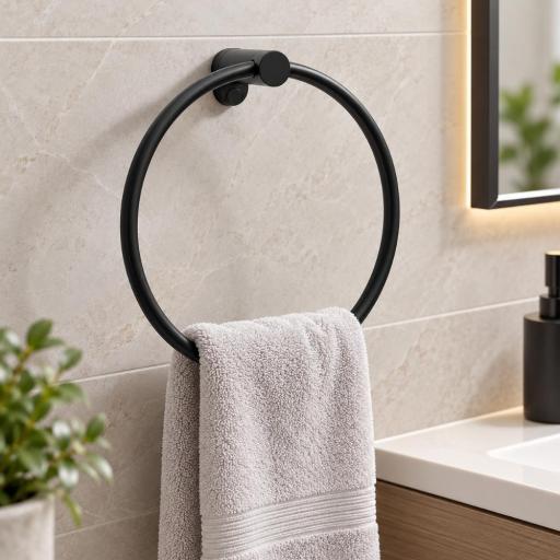 Toallero aro Es-Sphere de Lealbath con diferentes opciones