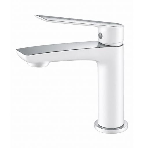 Grifo lavabo monomando Luxor blanco mate de Imex [1]