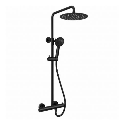 Columna de ducha termostatica Round Elite negro mate de Gme [1]