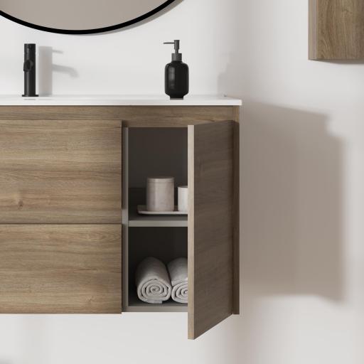 Mueble de baño 90 cm 2 cajones 1 puerta Sansa de Royo [1]