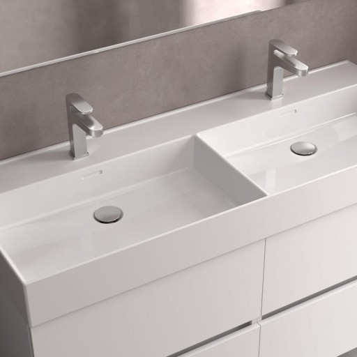 Mueble de baño Bequia suspendido 4 cajones 120 cm blanco mate lavabo Veneto de Salgar [1]