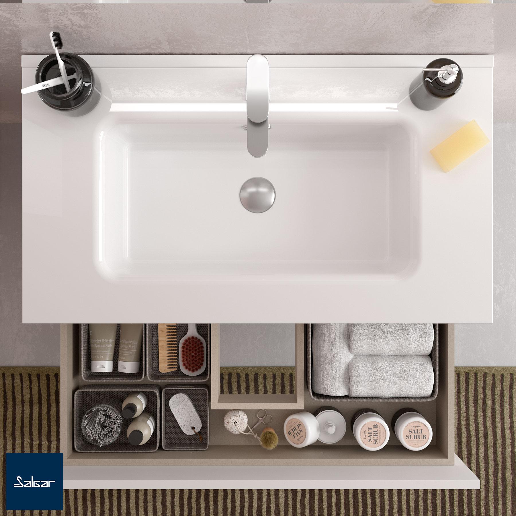Mueble de baño Bequia 120 cm Blanco Mate