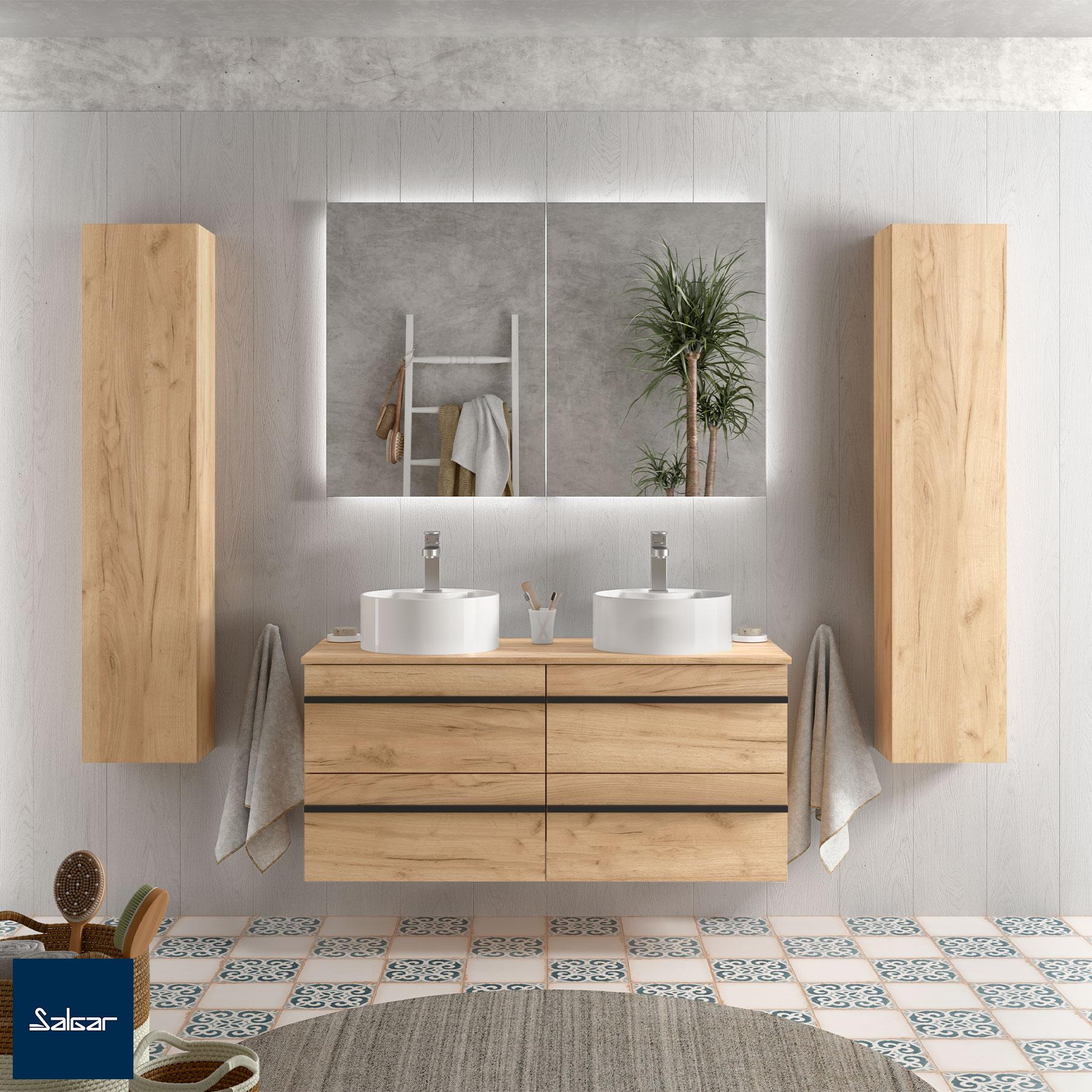 Conjunto completo mueble de baño ARENYS de SALGAR al mejor precio  garantizado.