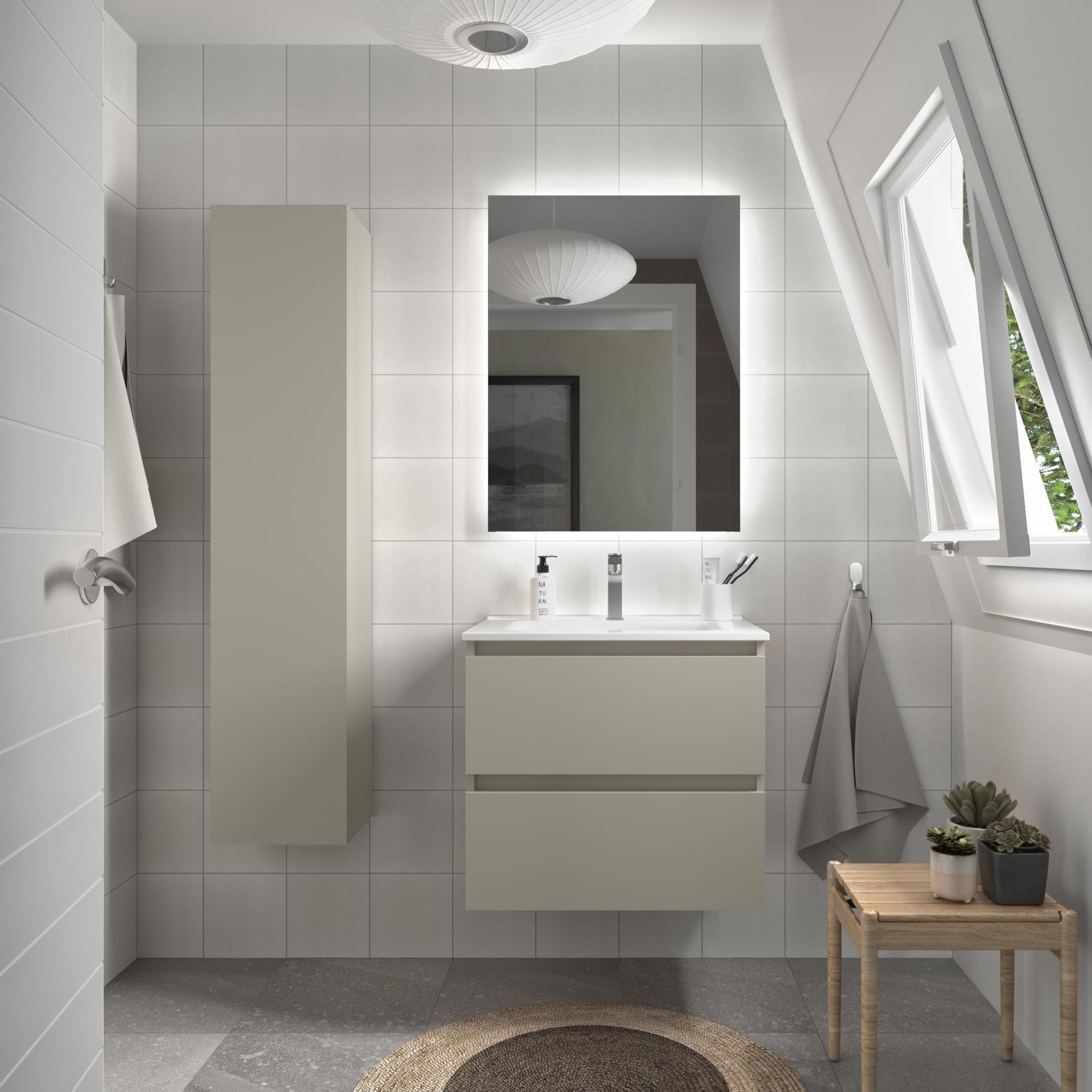Mueble de baño Bequia 2 o 4 cajones suspendido gris mate de Salgar